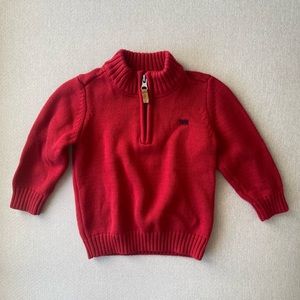 Carter’s Baby Boy Half Zip Sweater Red 18M